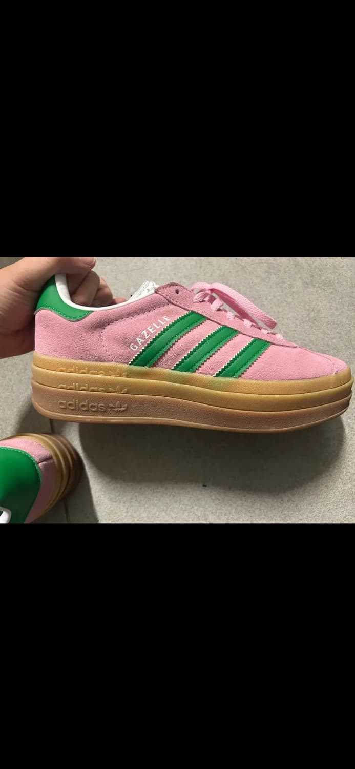 아디다스 가젤 볼드 핑크 그린 플랫폼 스니커즈 240 상품이미지2