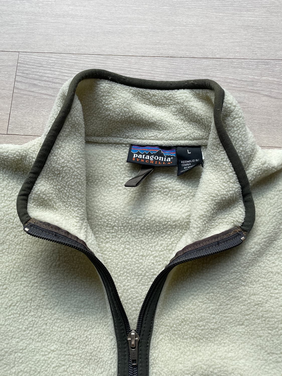 파타고니아 집업 신칠라 베이지 그레이 마수피얼 플리스 빈티지 상품이미지3