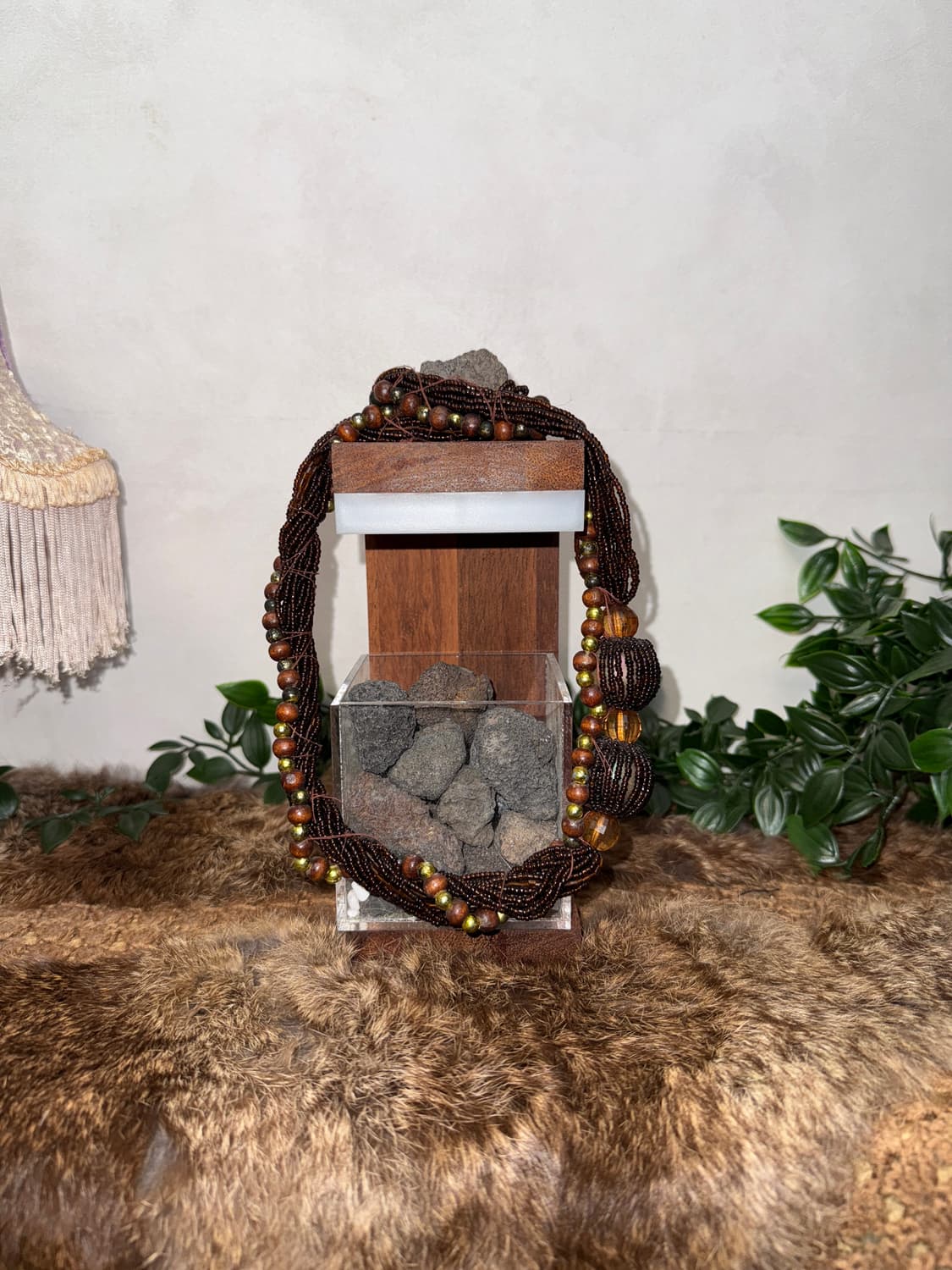 Brown bold oriental beads ball necklace  상품이미지1