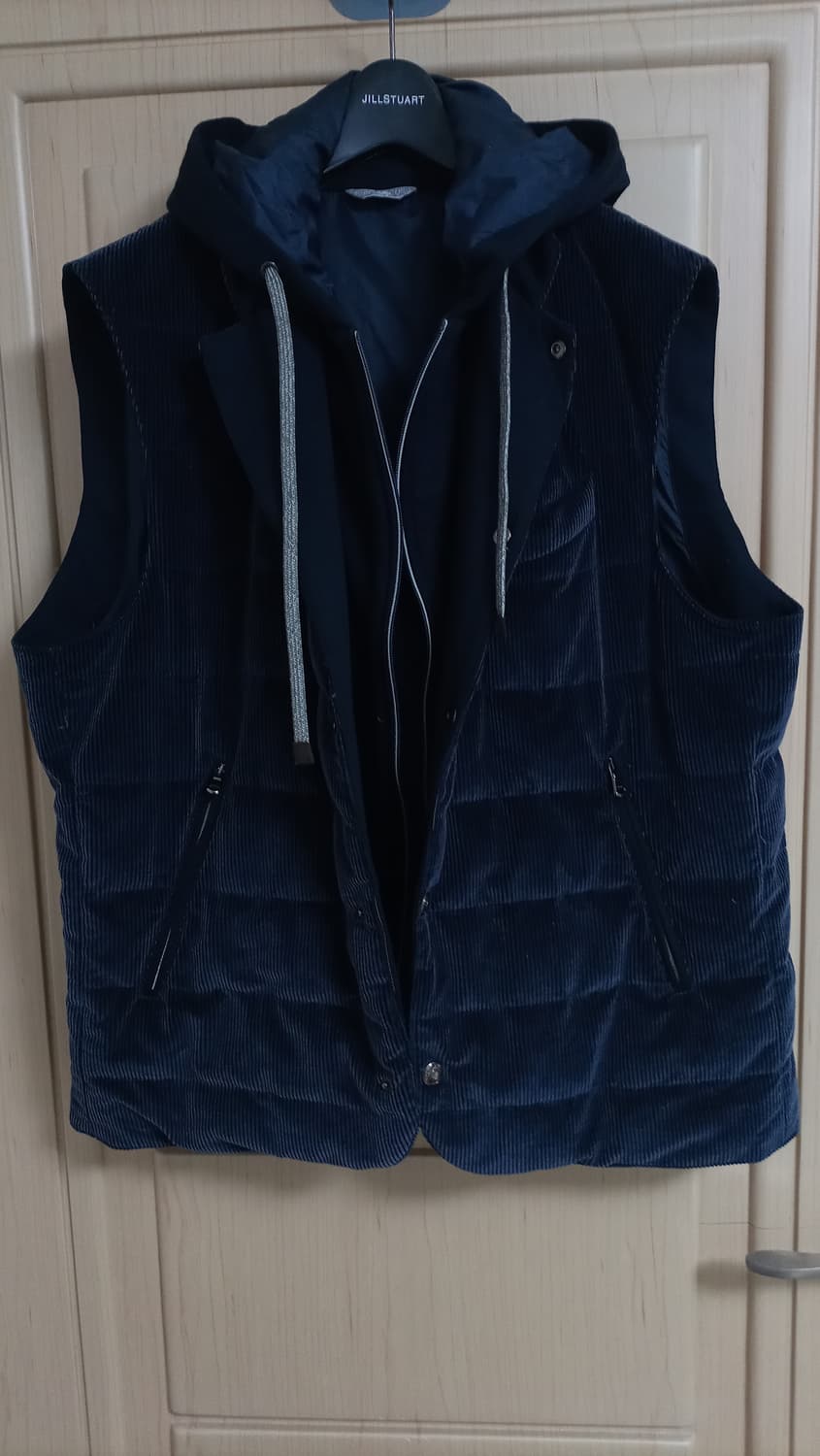 이태리 FRADI 구스다운 베스트 코듀로이 후드 패딩 조끼 프래디 프라디 상품이미지4