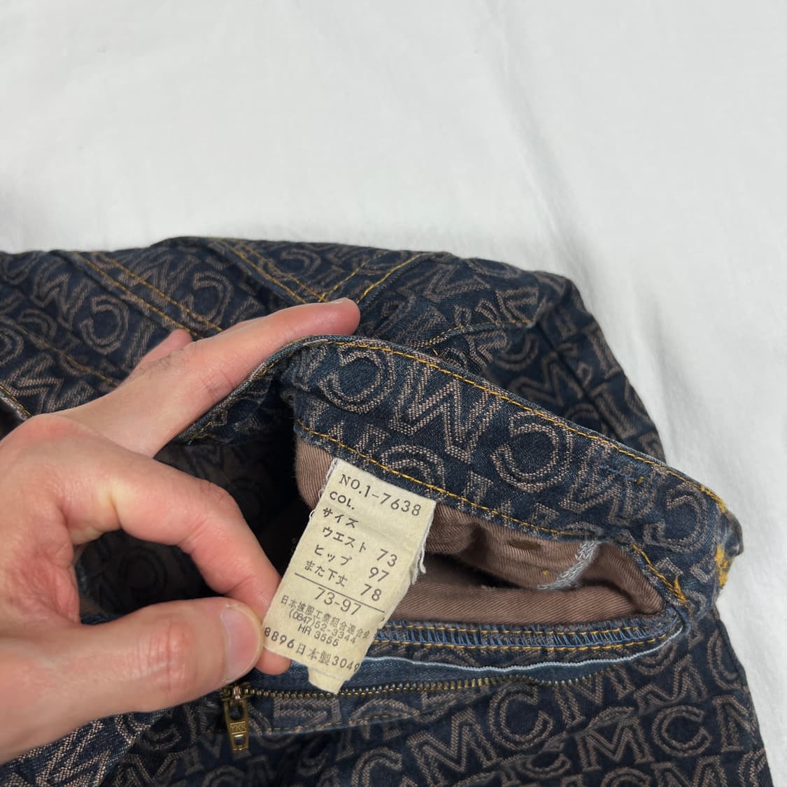 90’s 엠씨엠 mcm 자카드 패턴 팬츠 바지 상품이미지9