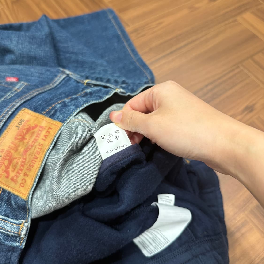 블레스 오버조깅진 네이비 s 상품이미지9