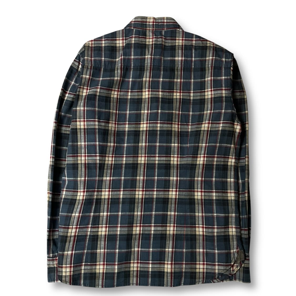 시리즈 네이비 레드 체크 패턴 긴팔 셔츠 105 상품이미지2