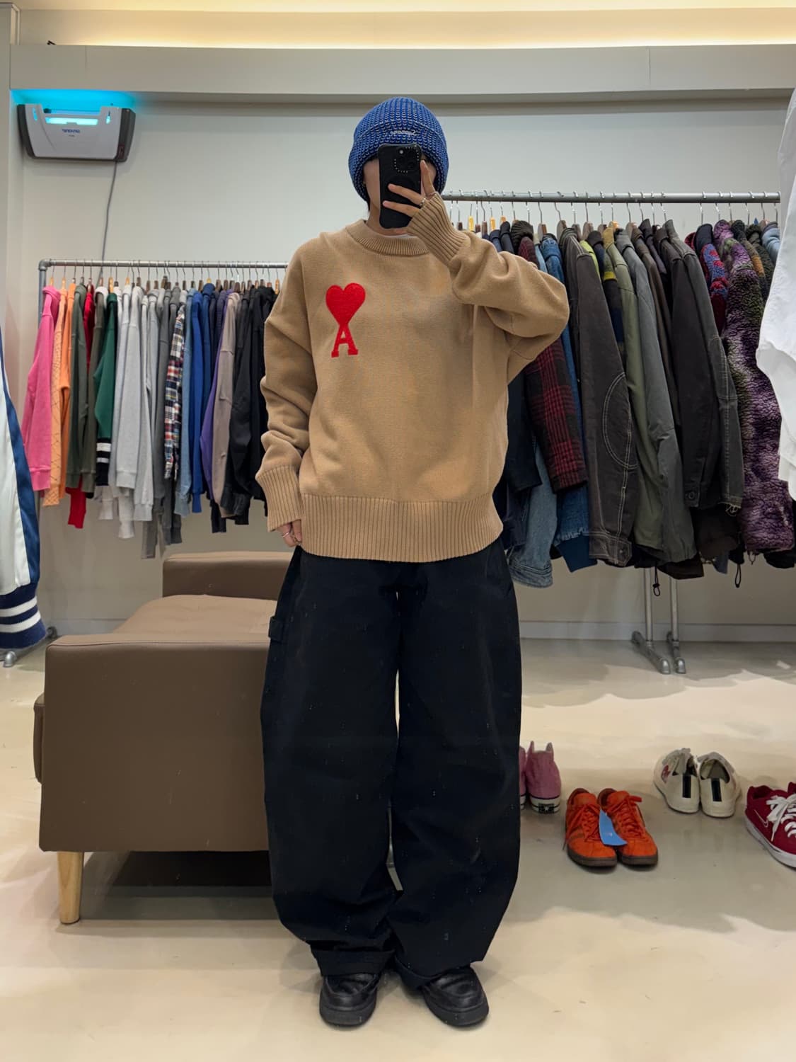 아미 빅 하트 로고 니트 상품이미지4