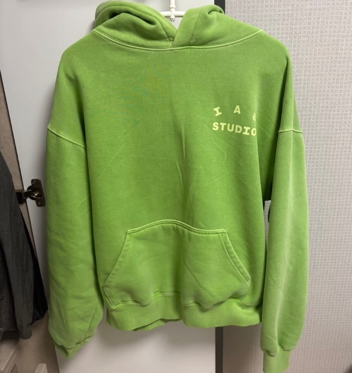 아이앱 스튜디오 피그먼트 후드티 애플 그린 M 상품이미지3