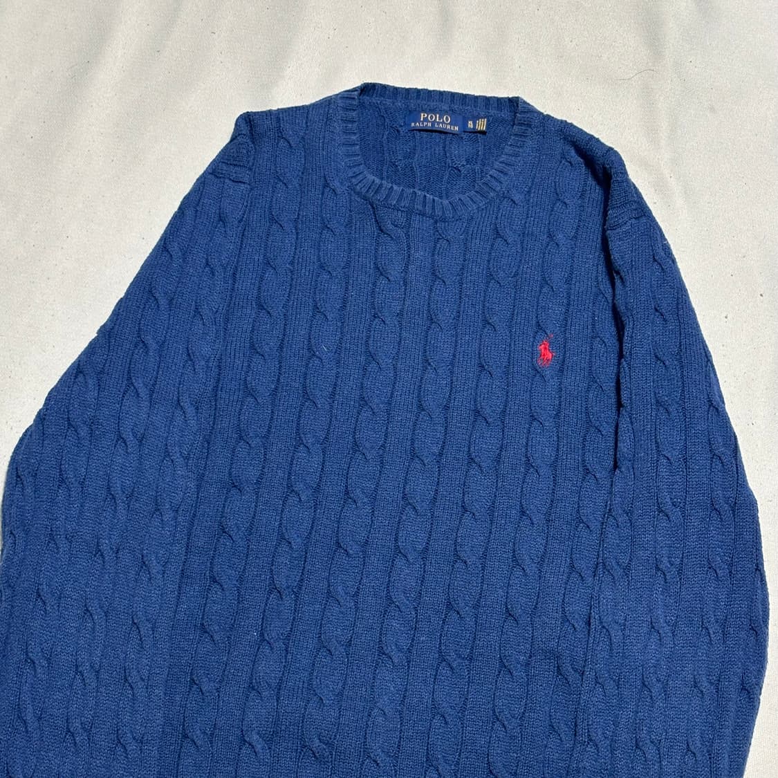 XL 폴로랄프로렌 블루 케이블 니트 상품이미지1