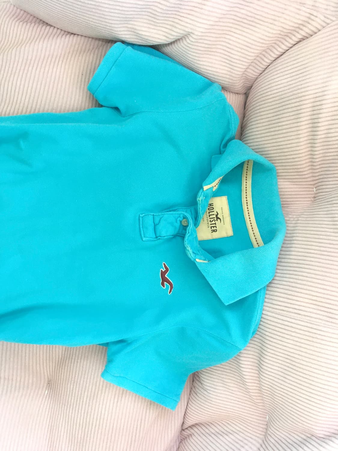 홀리스터  아쿠아 블루 하이틴 반팔 카라티 상품이미지7