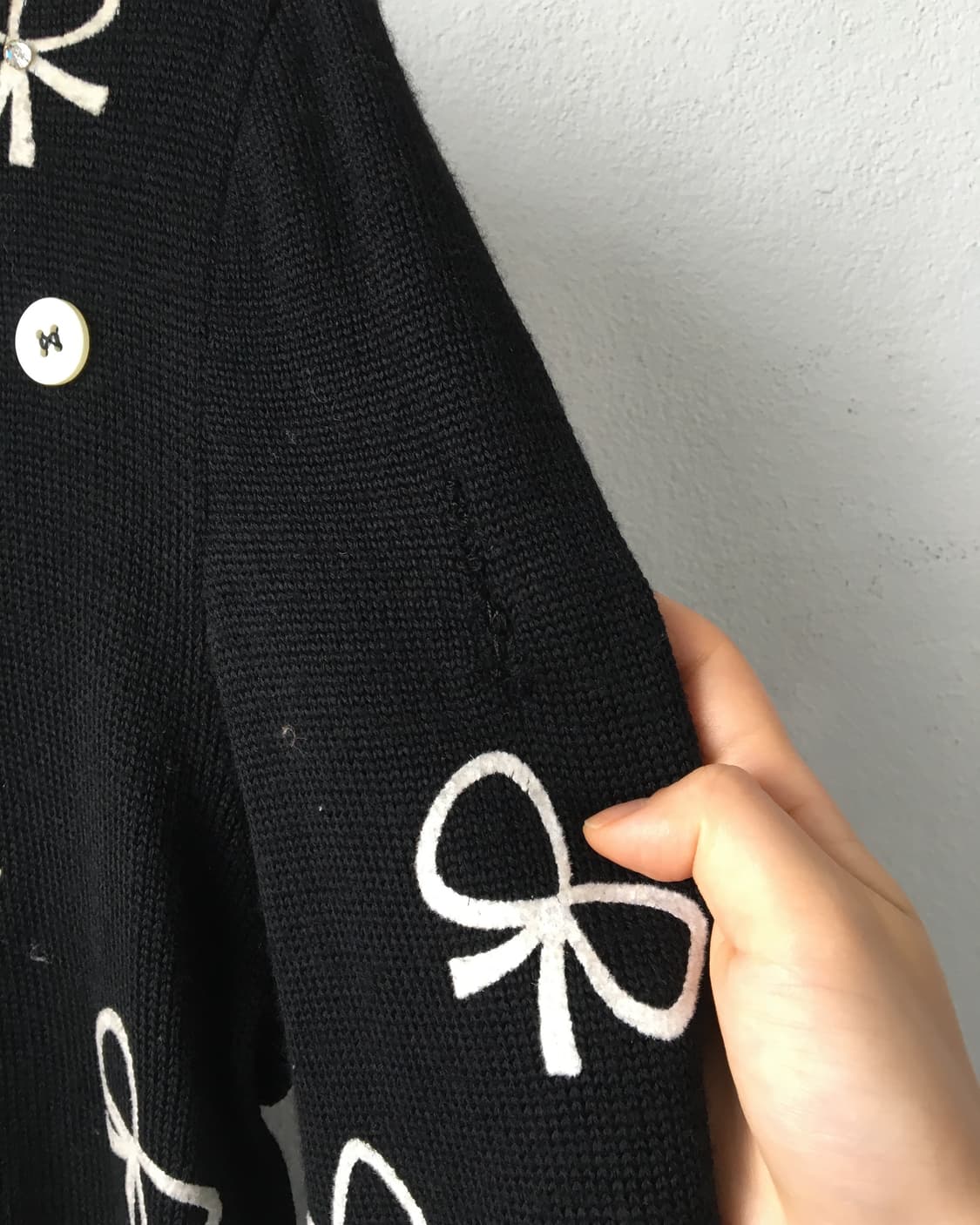 Ribbon pattern knit cardigan 상품이미지8