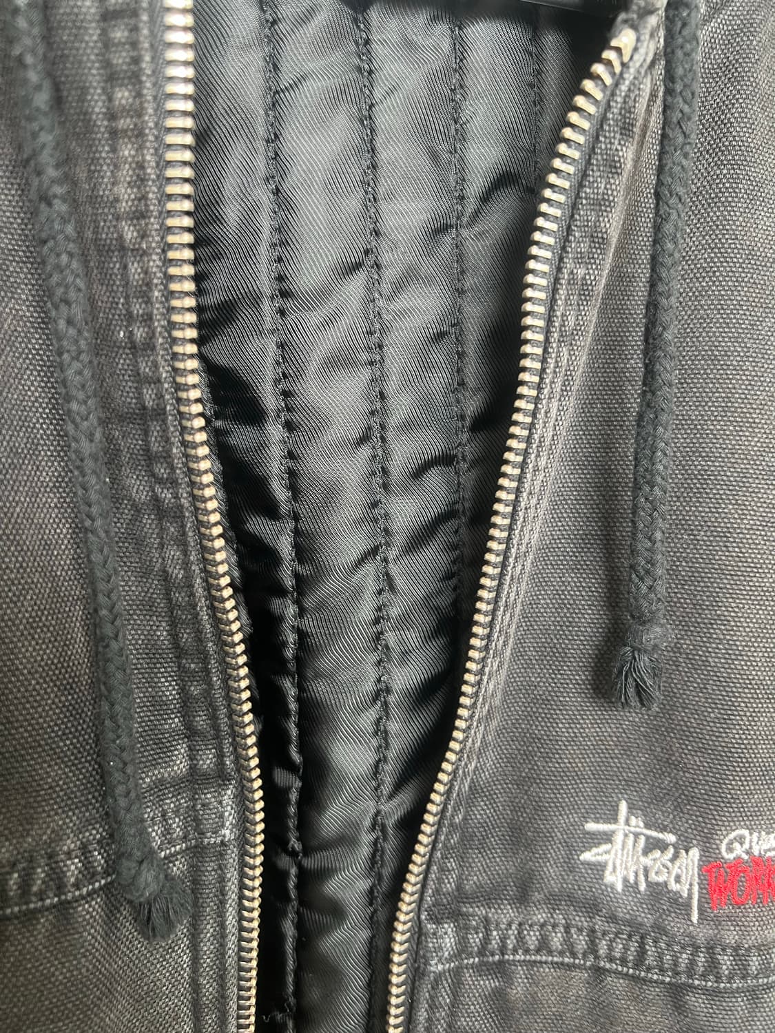 스투시 더블 다이 워크 자켓 블랙 상품이미지7