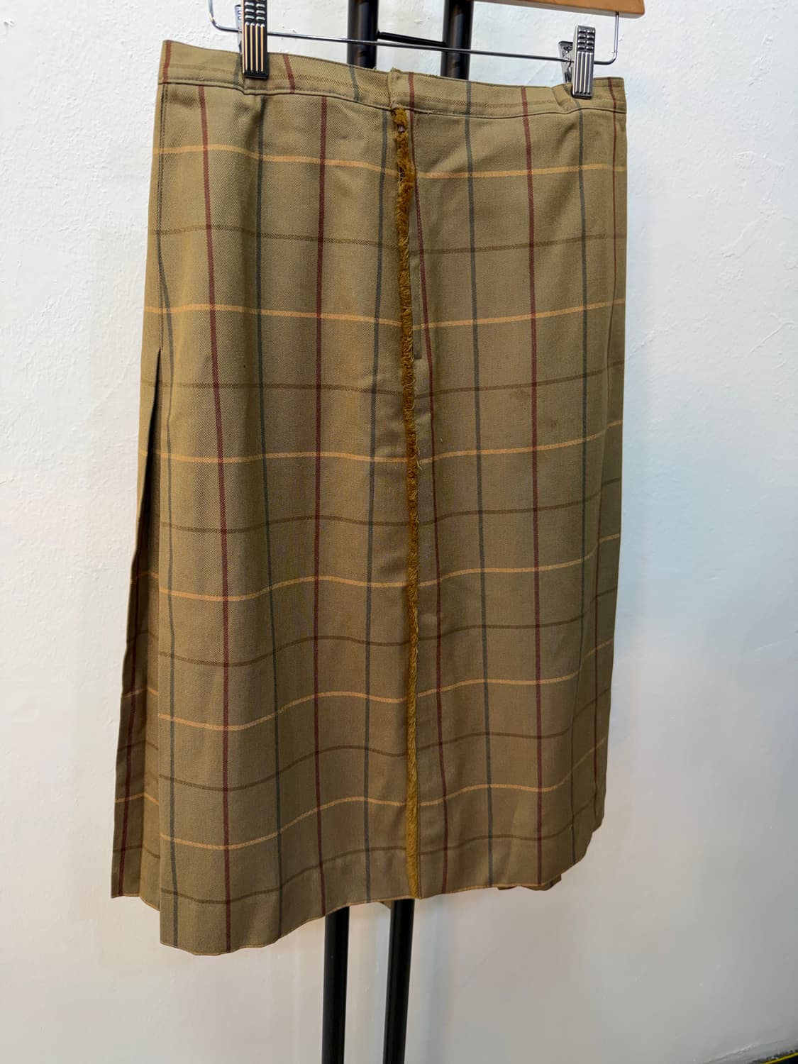 정품) 버버리 체크 패턴 스커트 28 상품이미지4