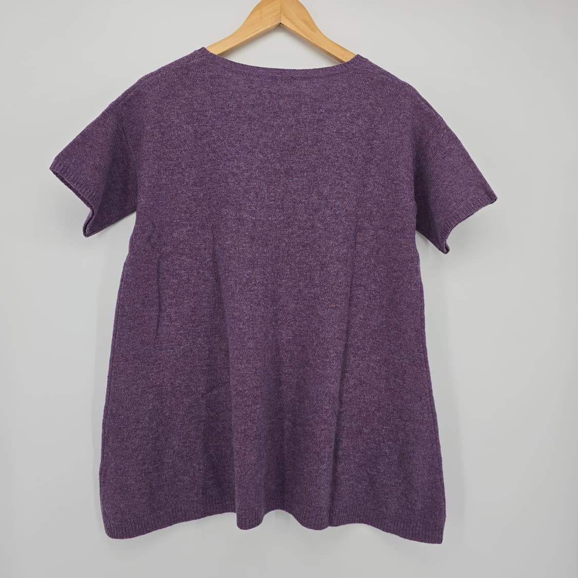 울 100 유니클로 퍼플 반팔 니트 상품이미지9