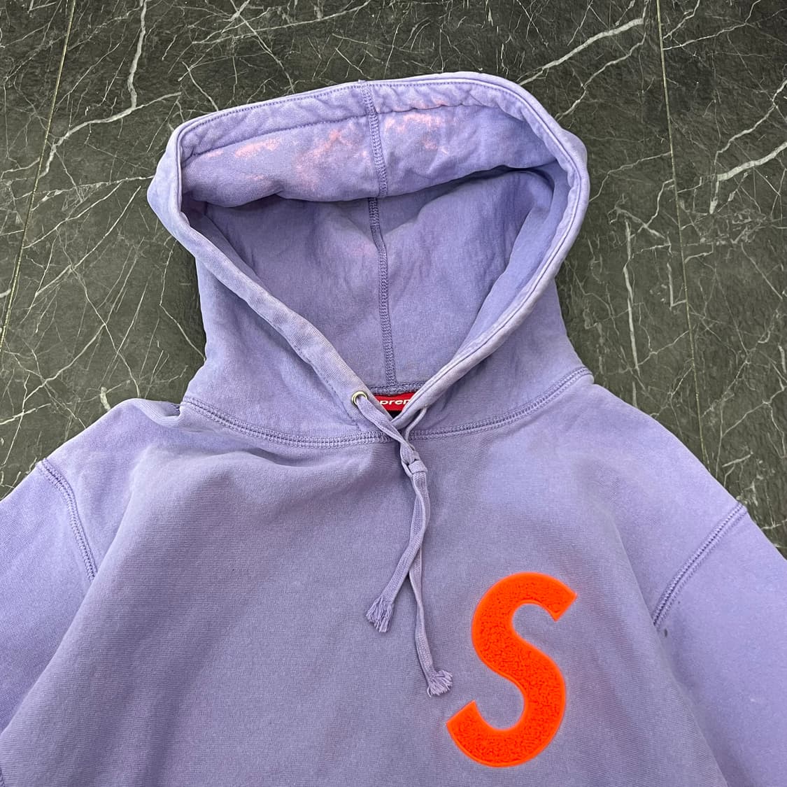 슈프림 19FW 셔닐 S로고 후디 라이트 바이올렛 상품이미지7