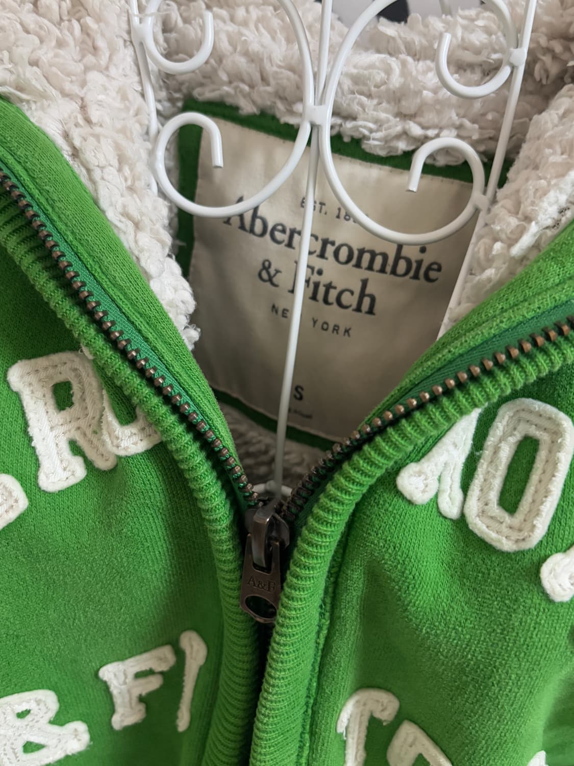 • Abercrombie Green Fur Hood Zip-Up  상품이미지9