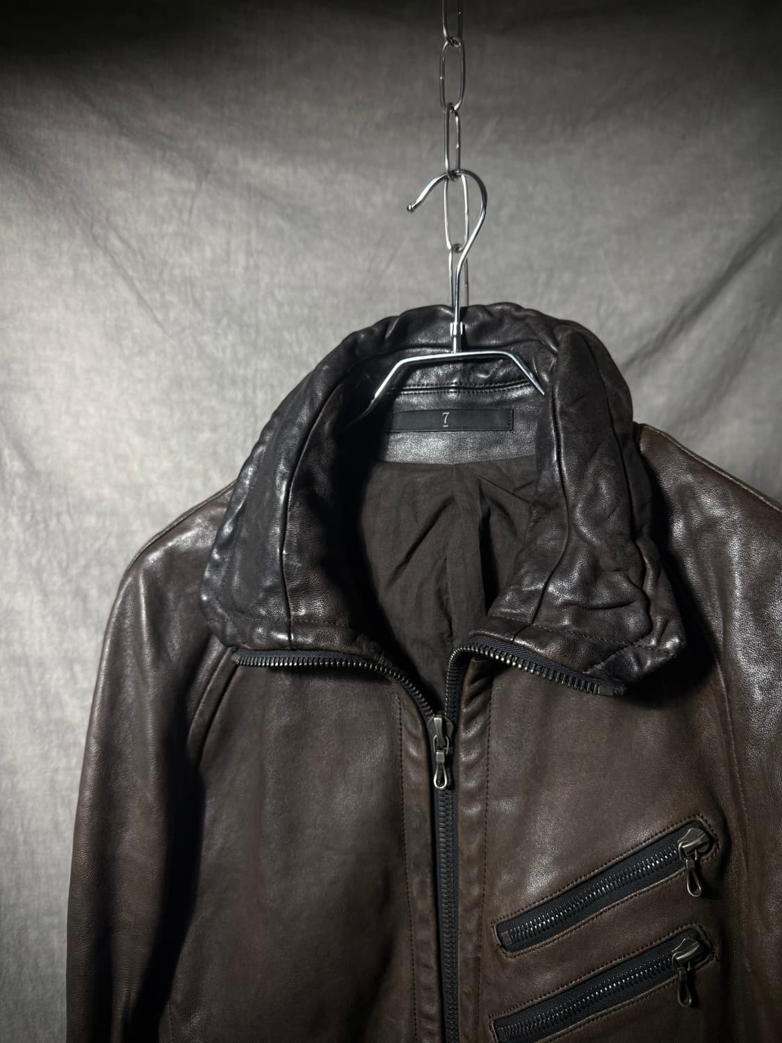 JULIUS Leather High-Neck Jacket 상품이미지3