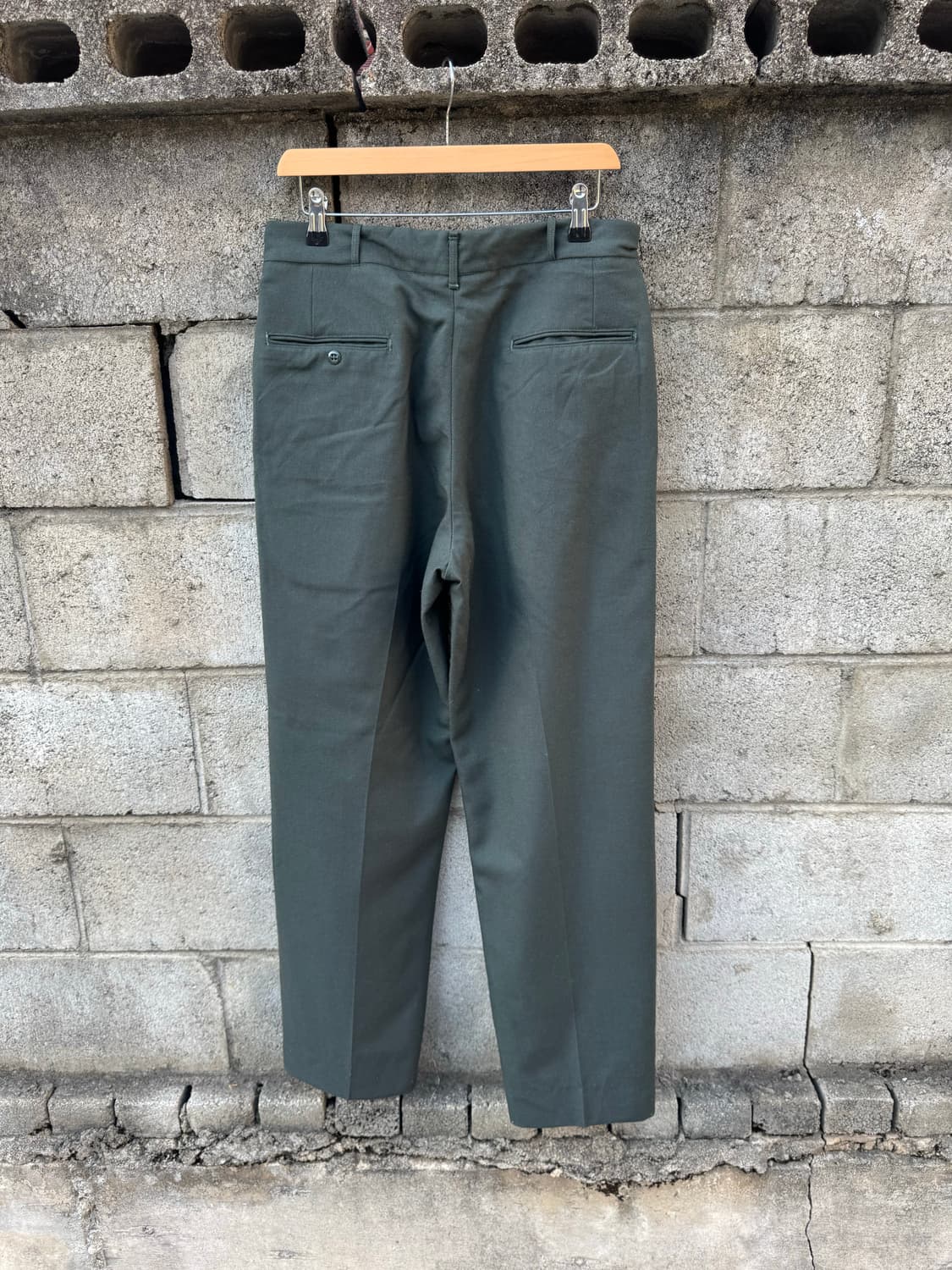 70s 미군 오리지널 울 서지 트라우저 팬츠 32 상품이미지2