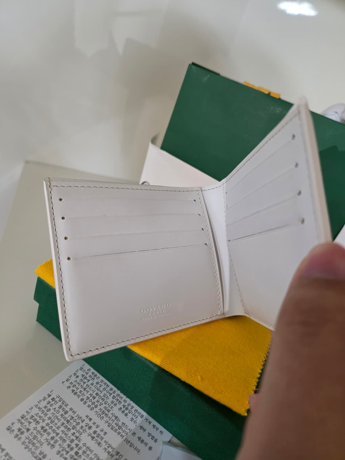 [새상품급,풀구성]고야드 빅투와르 반지갑 화이트 상품이미지7