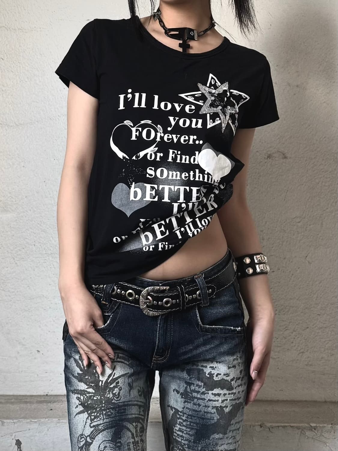 Y2k Back point top 상품이미지1