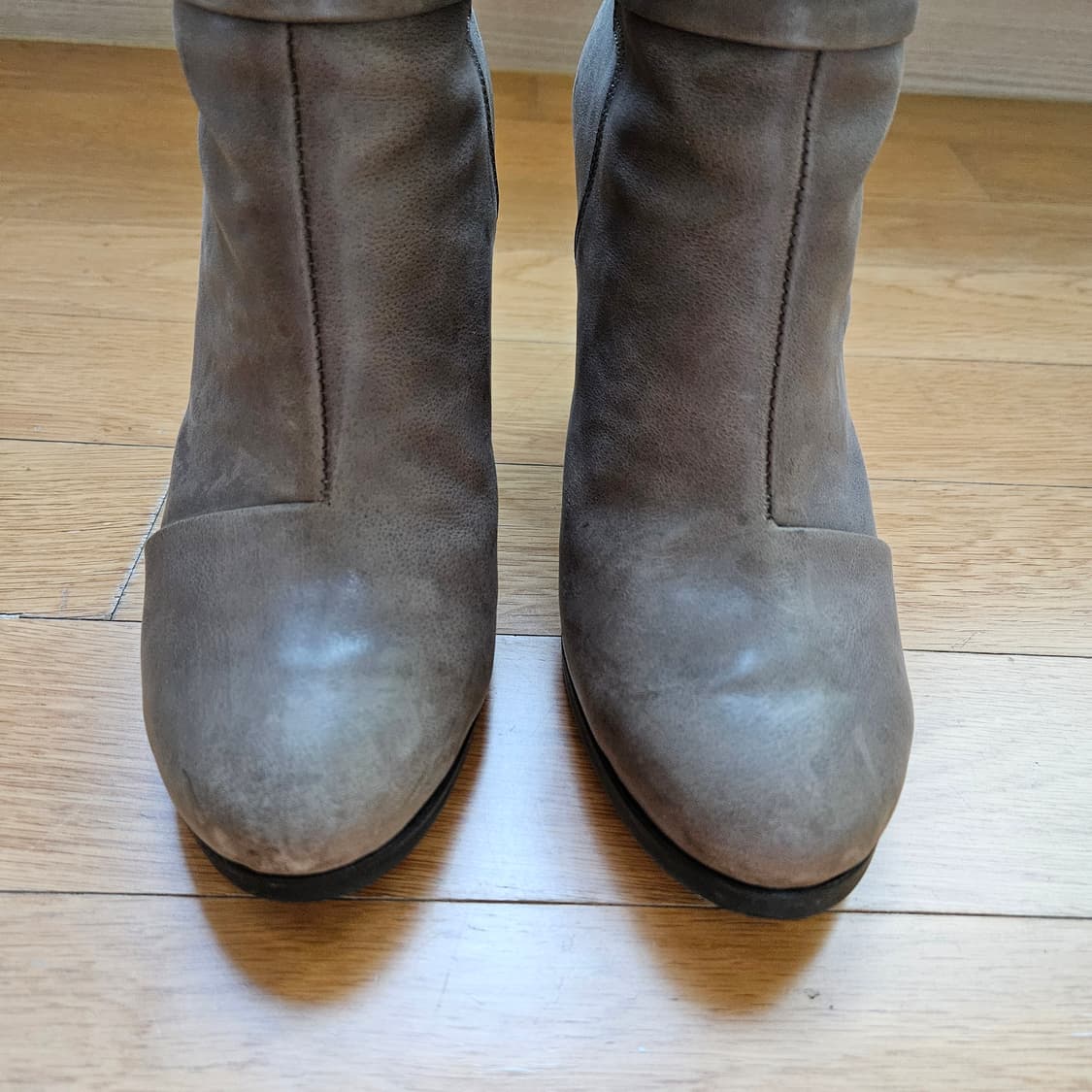 시스템 앵클 가죽 부츠 240mm 굽 9cm   상품이미지2