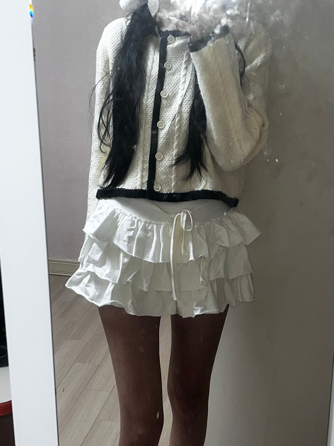 크롭 꽈배기 가디건 상품이미지2