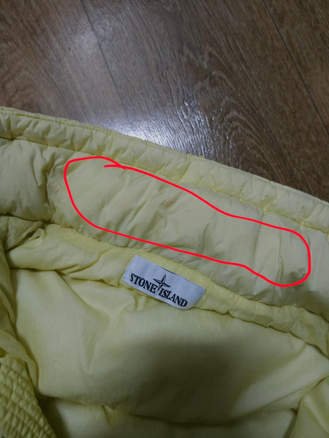 스톤아일랜드 17FW 크링클랩스 패딩 논후드 옐로우 L 상품이미지6