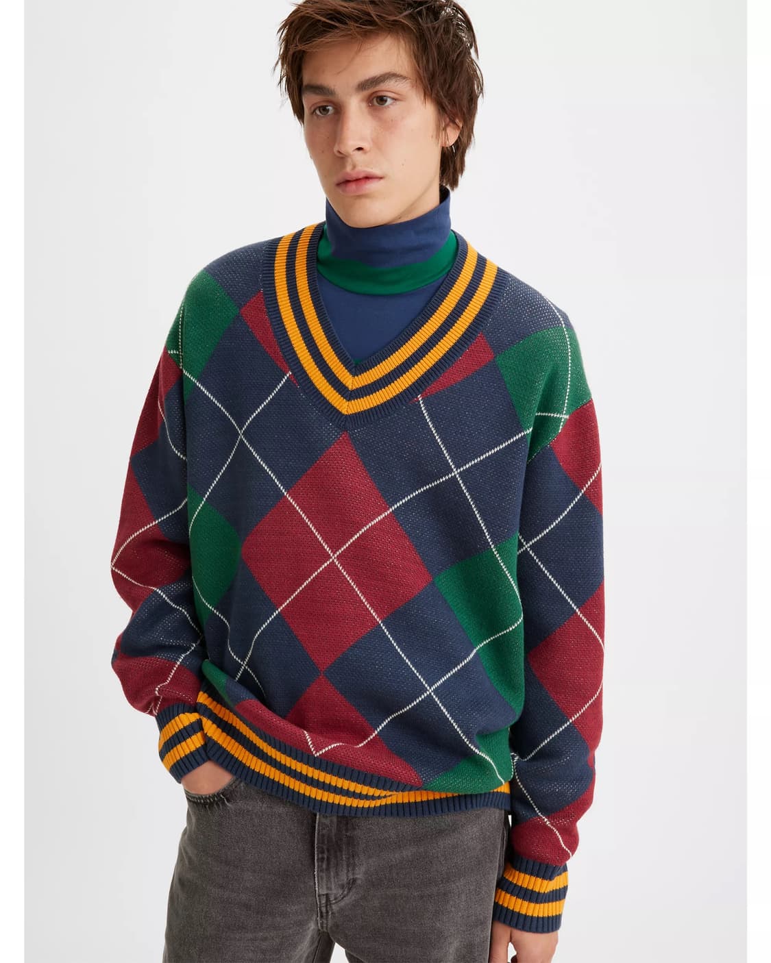 리바이스 스테이루즈 브이넥 스웨터 XL 새 상품 판매합니다. 상품이미지2