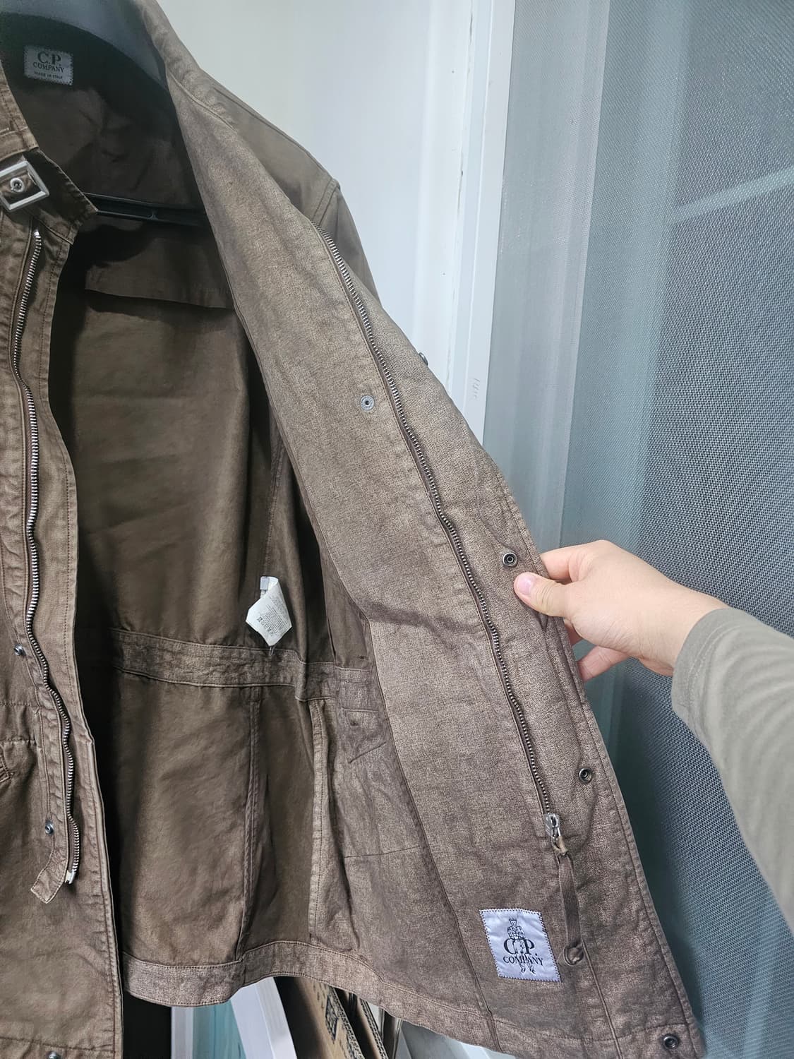 절대 못구함.. 씨피 CP컴퍼니 카키 벨트 야상 자켓 105팔아요 상품이미지6