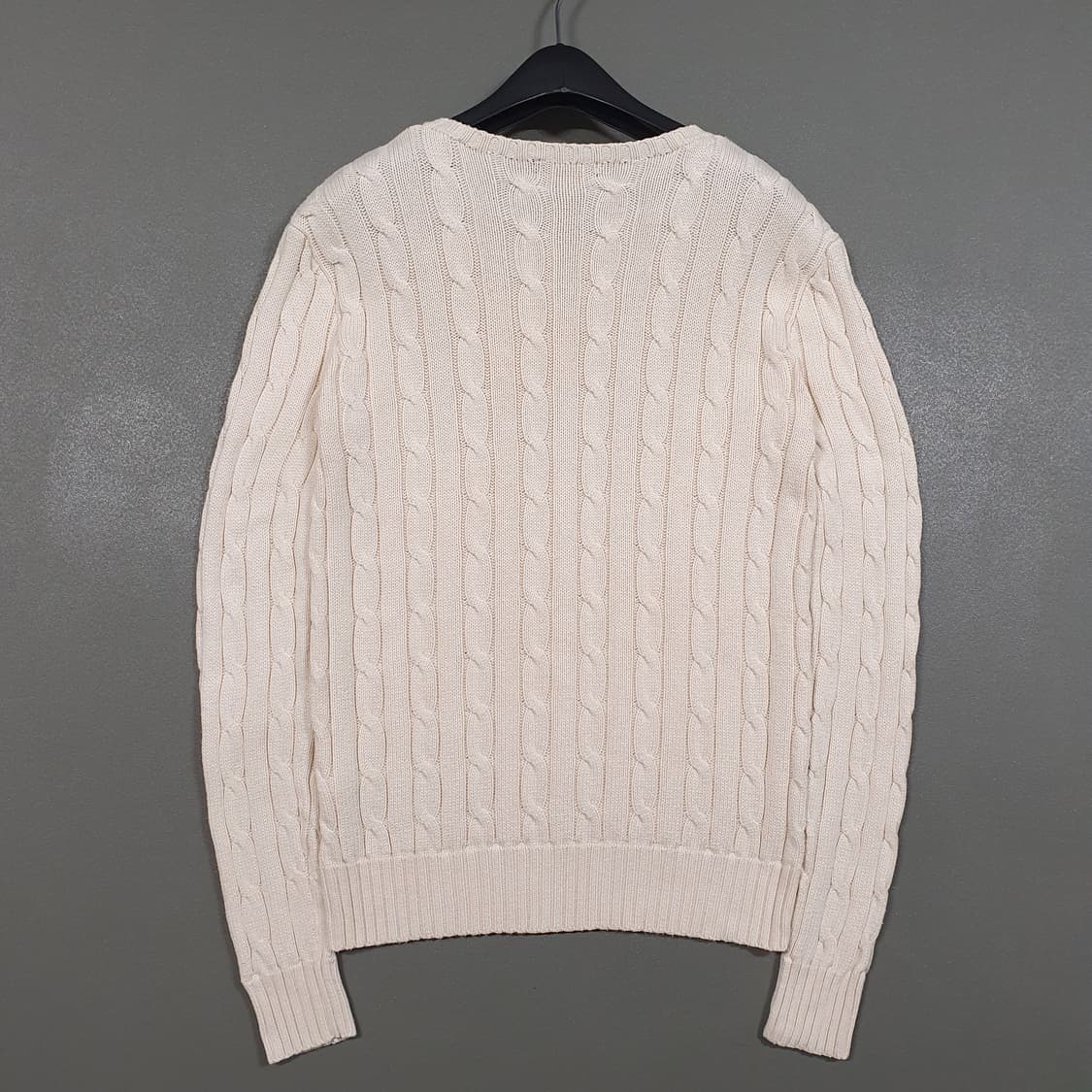 실측 여성 S) 폴로 랄프로렌 신형 케이블 니트 꽈배기 스웨터 크림 55 상품이미지10