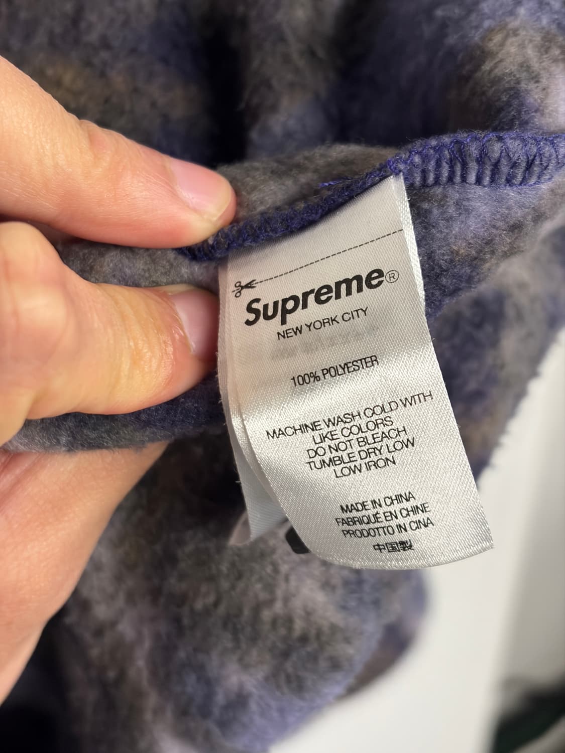 슈프림 21FW 페이즐리 플리스 셔츠 퍼플 상품이미지5