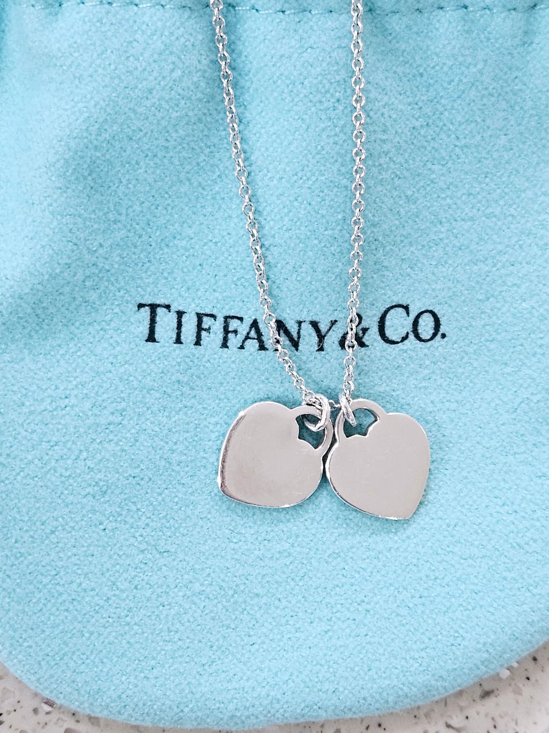 티파니앤코 리턴투 더블 하트 미니 민트 목걸이 [정품] 상품이미지3