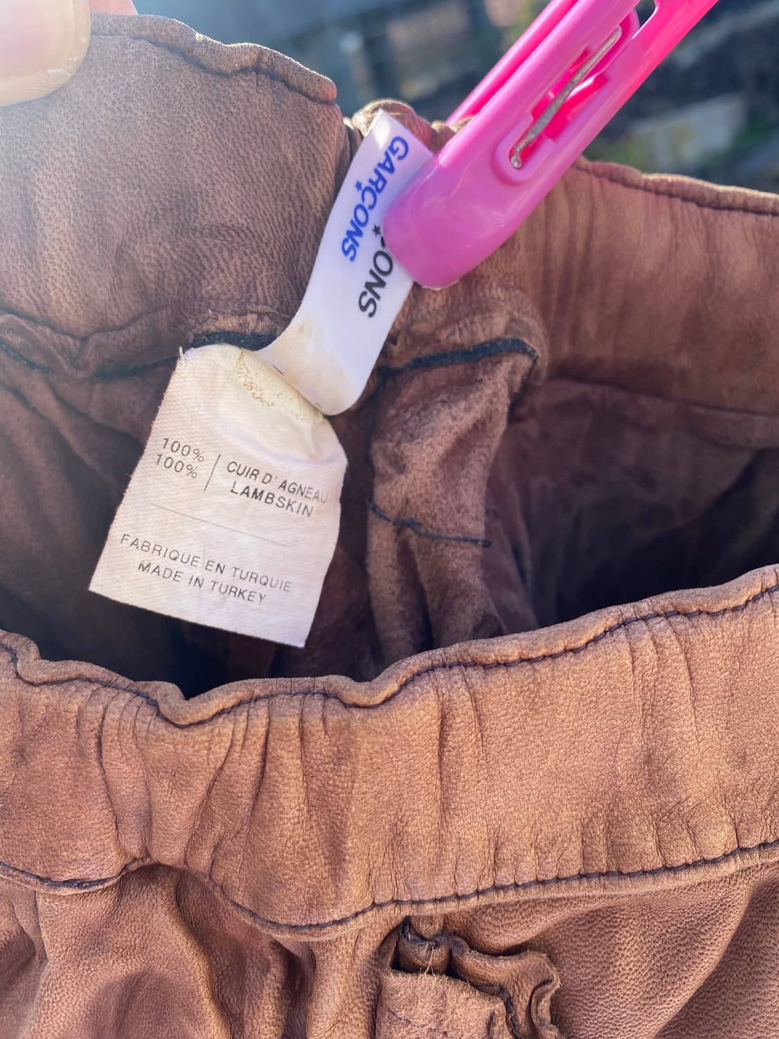 (M)꼼데가르송 가죽 스커트 상품이미지6