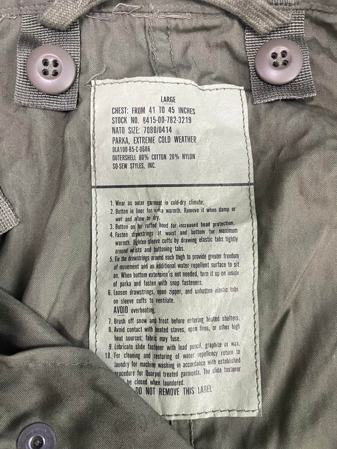 새상품 m65피쉬테일og  데드스탁 라지 상품이미지4