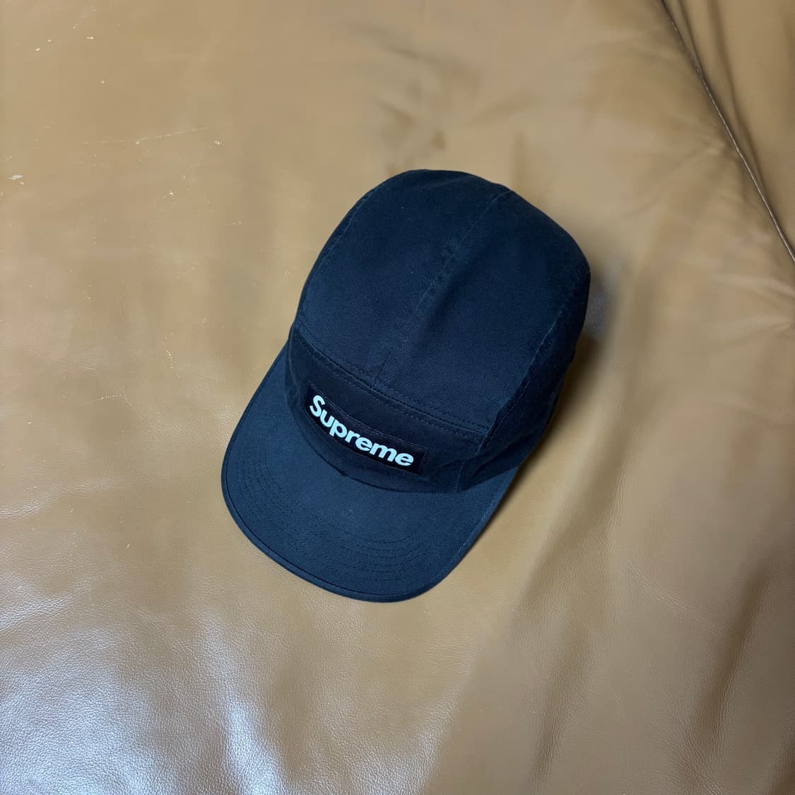 Supreme 슈프림 24ss 블랙 캠프캡 모자 Washed Black 상품이미지6