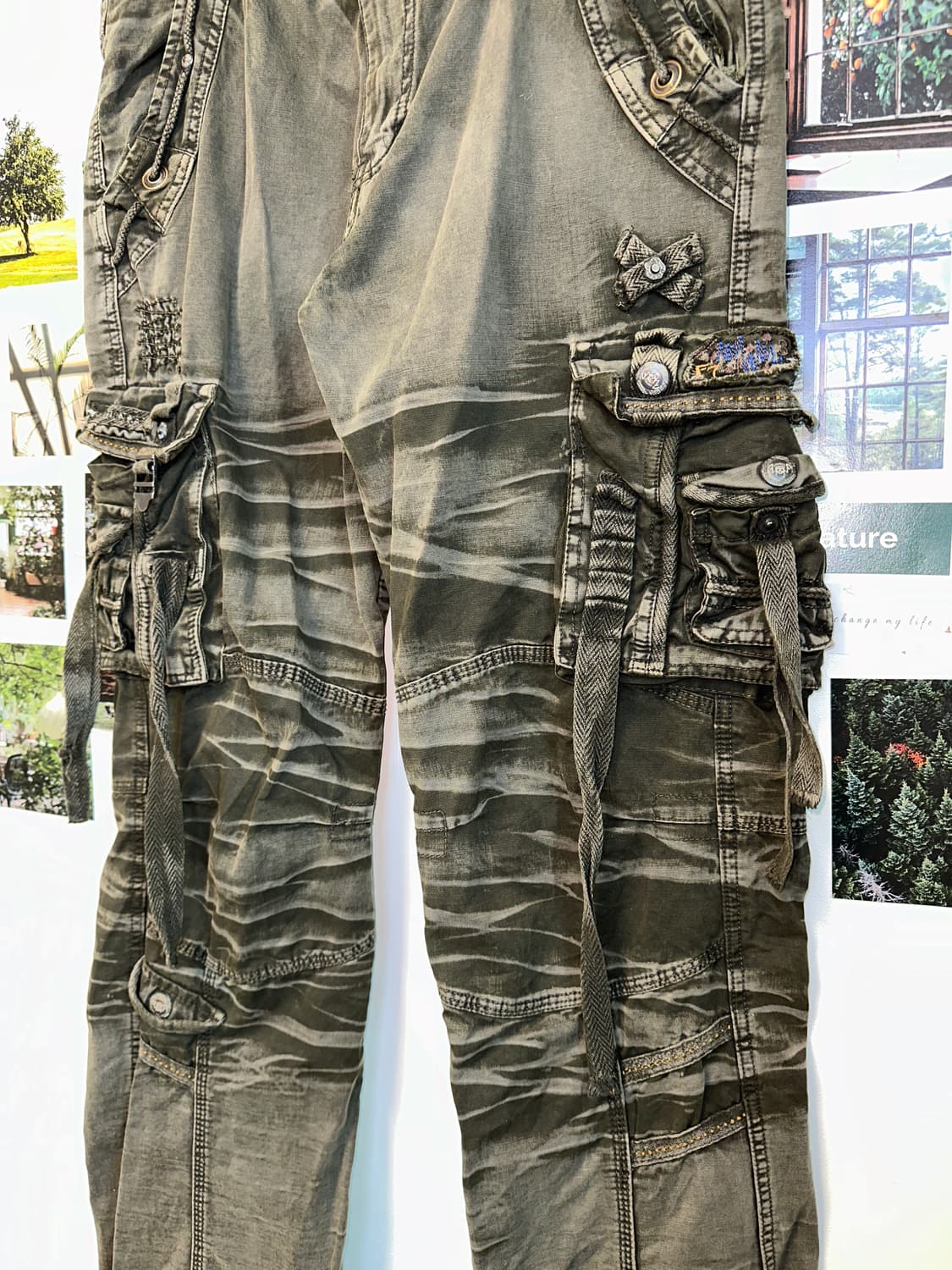 Ash khaki grunge pocket 카고팬츠 상품이미지3