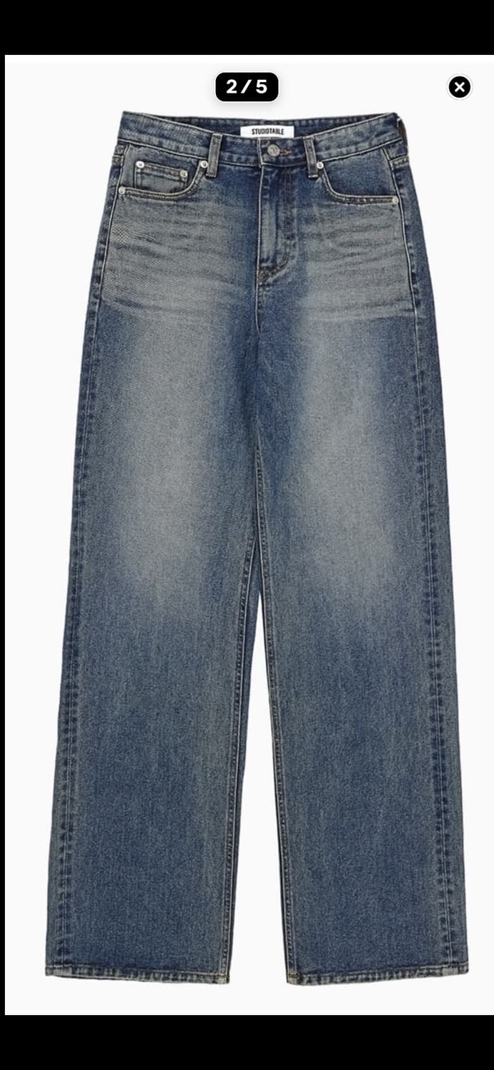 *해외출국으로 판매중단예정* 스튜디오테이블 스트레이트 데님 팬츠 상품이미지3