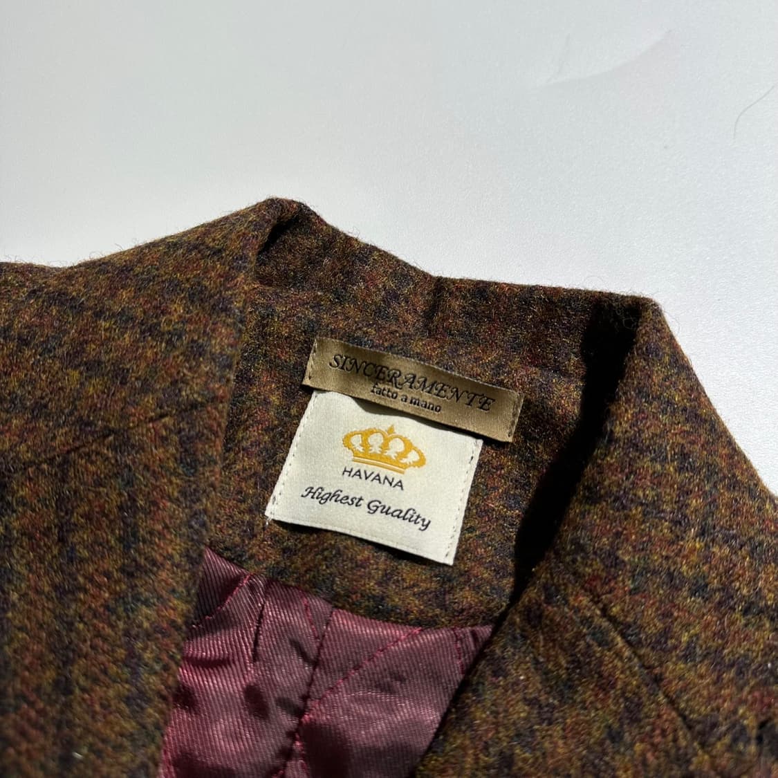 해리스 트위드 체크 싱글 3B 블레이저 자켓 상품이미지5