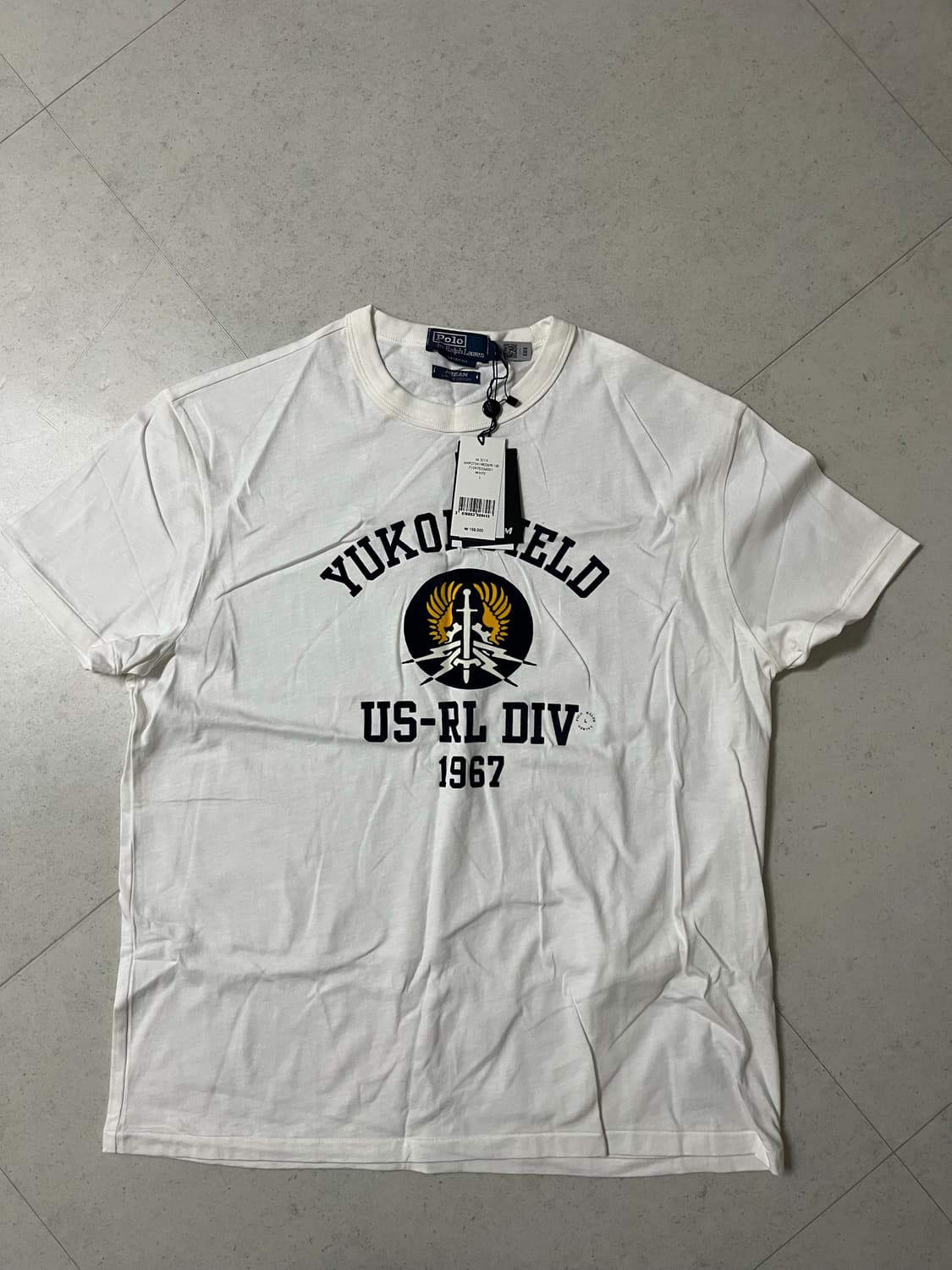 [L] 폴로 랄프로렌 / 유콘 필드 반팔티(크림 별주) 상품이미지1