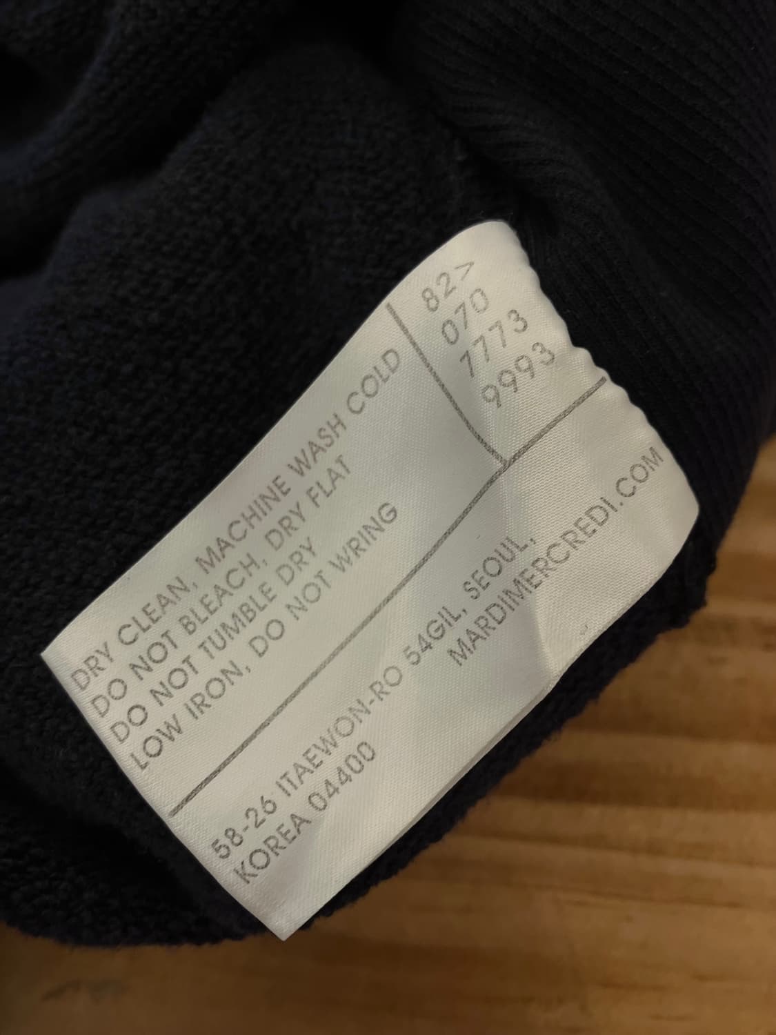 마르디 메크르디 맨투맨 네이비 M  #csz2803 상품이미지5