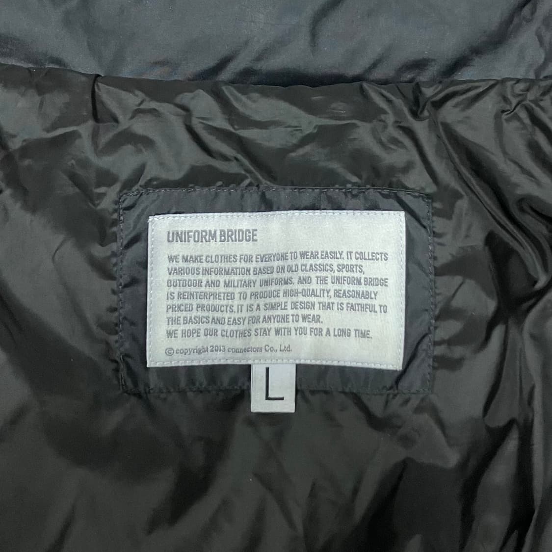 유니폼브릿지 덕다운 패딩 무광 블랙 상품이미지8