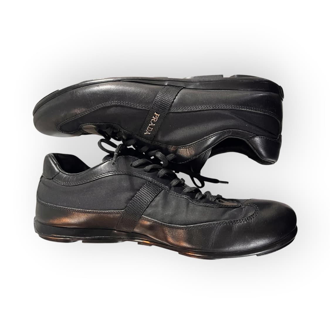 [270] 프라다 스포츠 로고 블랙 레더 스니커즈  상품이미지4