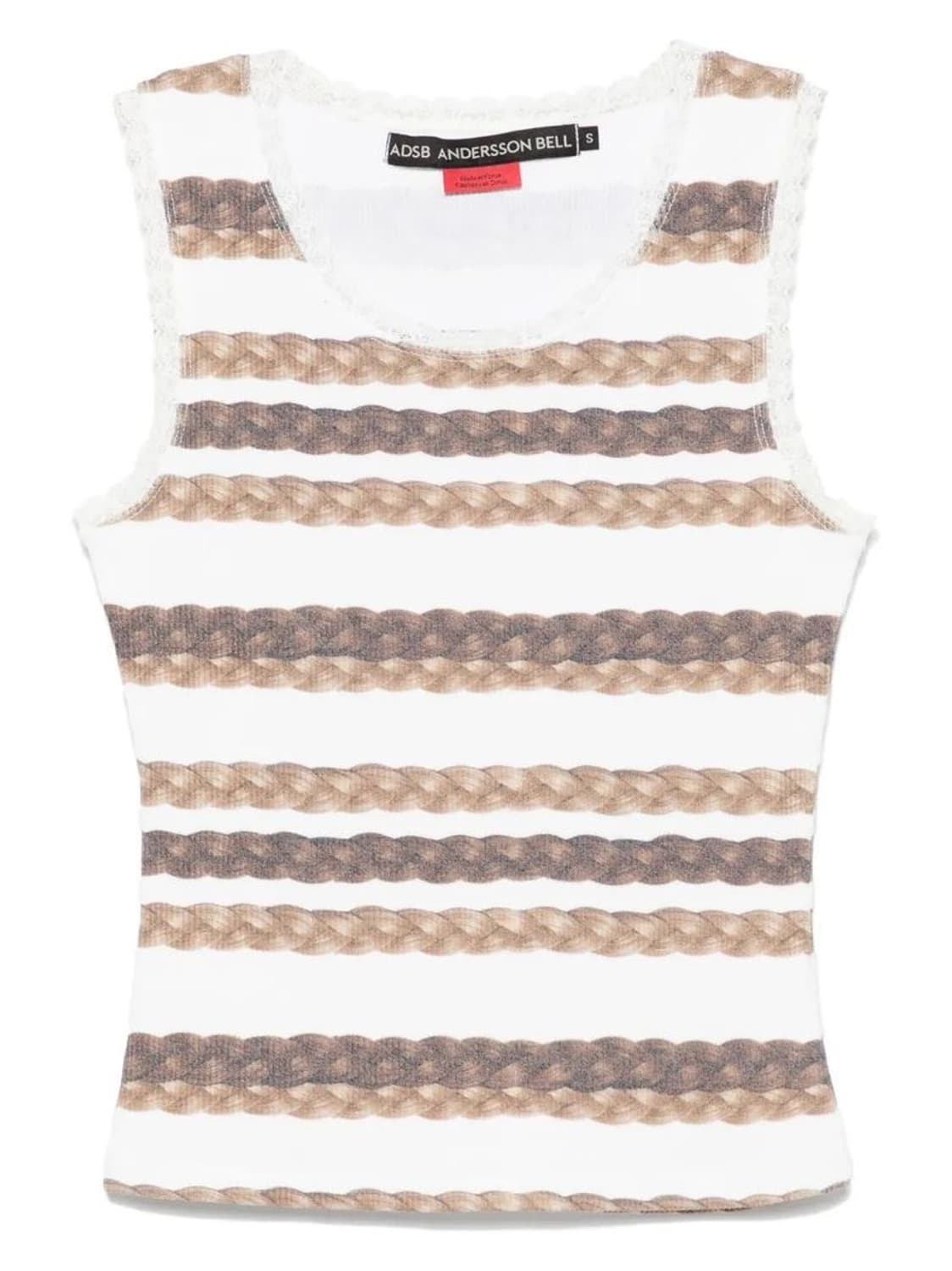 앤더슨벨 헤어 브레이드 스트라이프 탱크 탑 상품이미지2