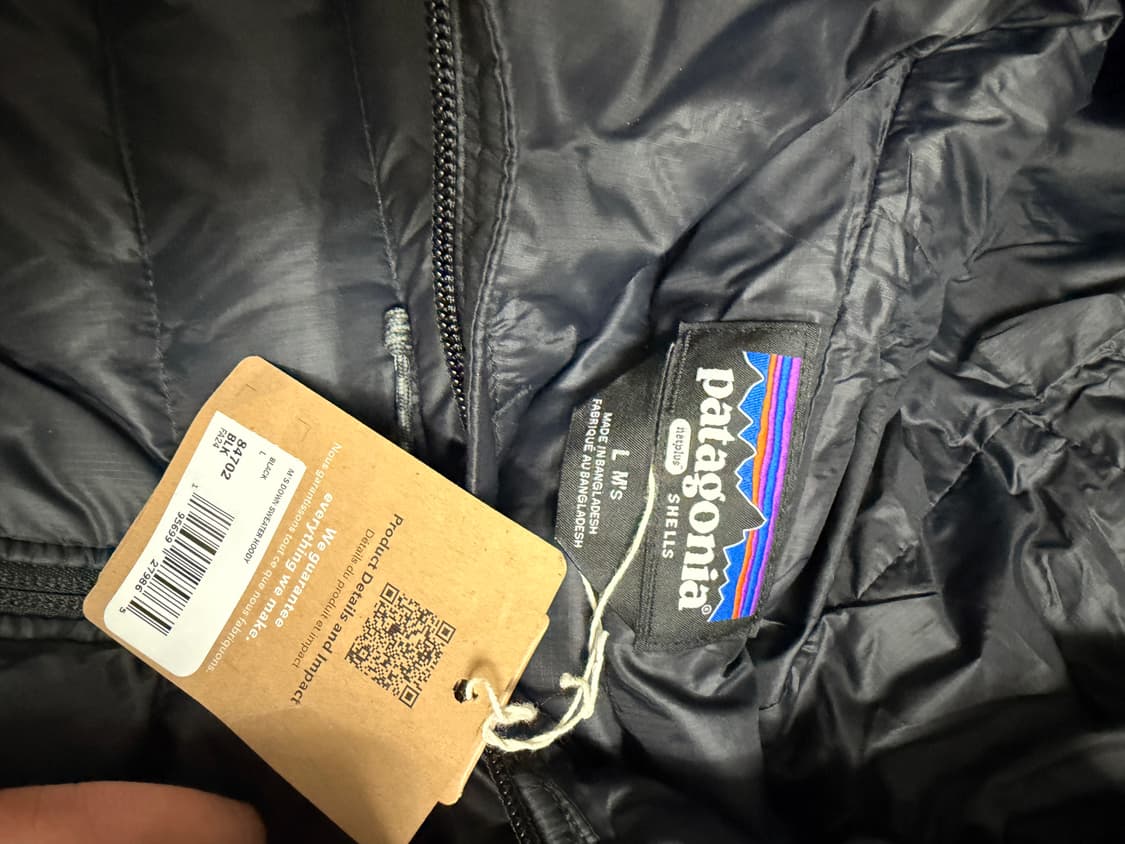 파타고니아 다운 스웨터 후디 블랙 L 상품이미지5