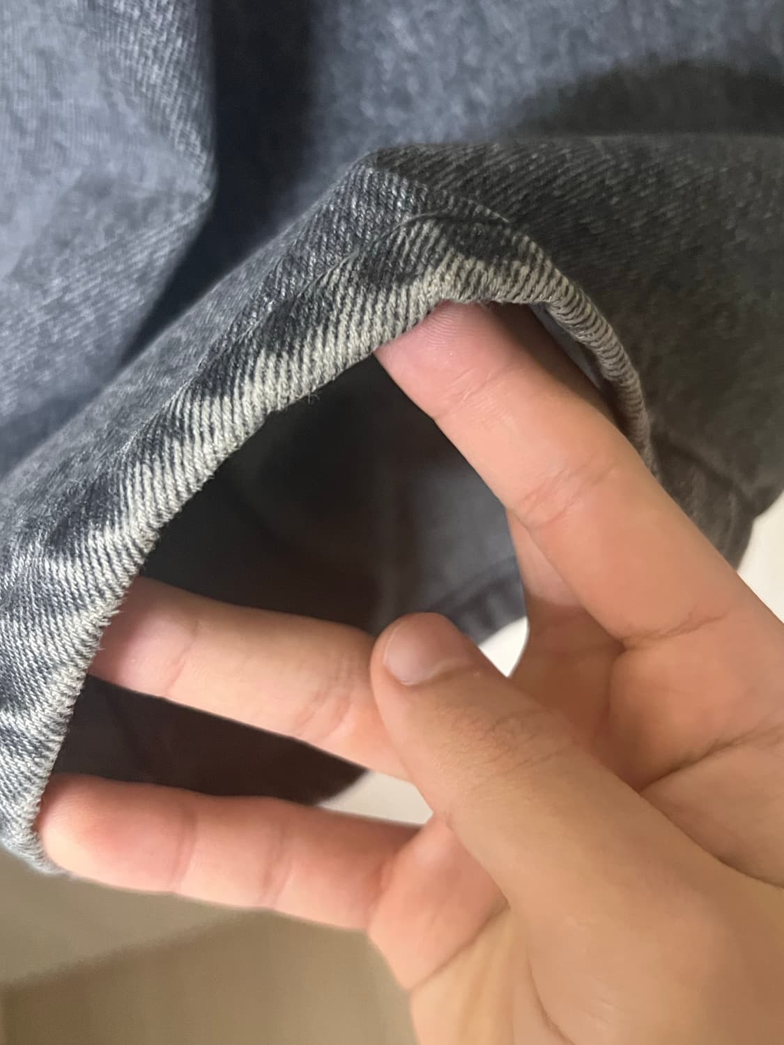 xs) 해칭룸 와이드커브진 워시드블랙 상품이미지5