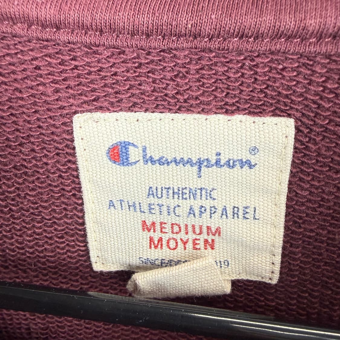 (M) 챔피온 자수로고 맨투맨 버건디 상품이미지3