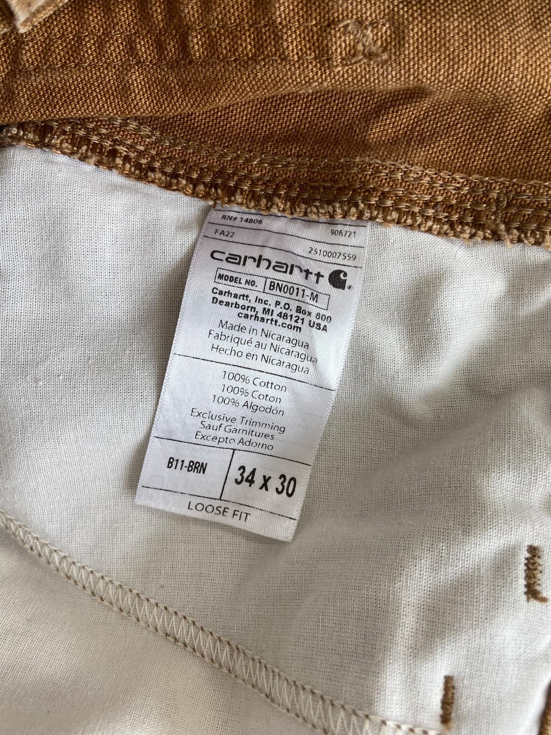 칼하트 카펜더 팬츠 [B11] 상품이미지9