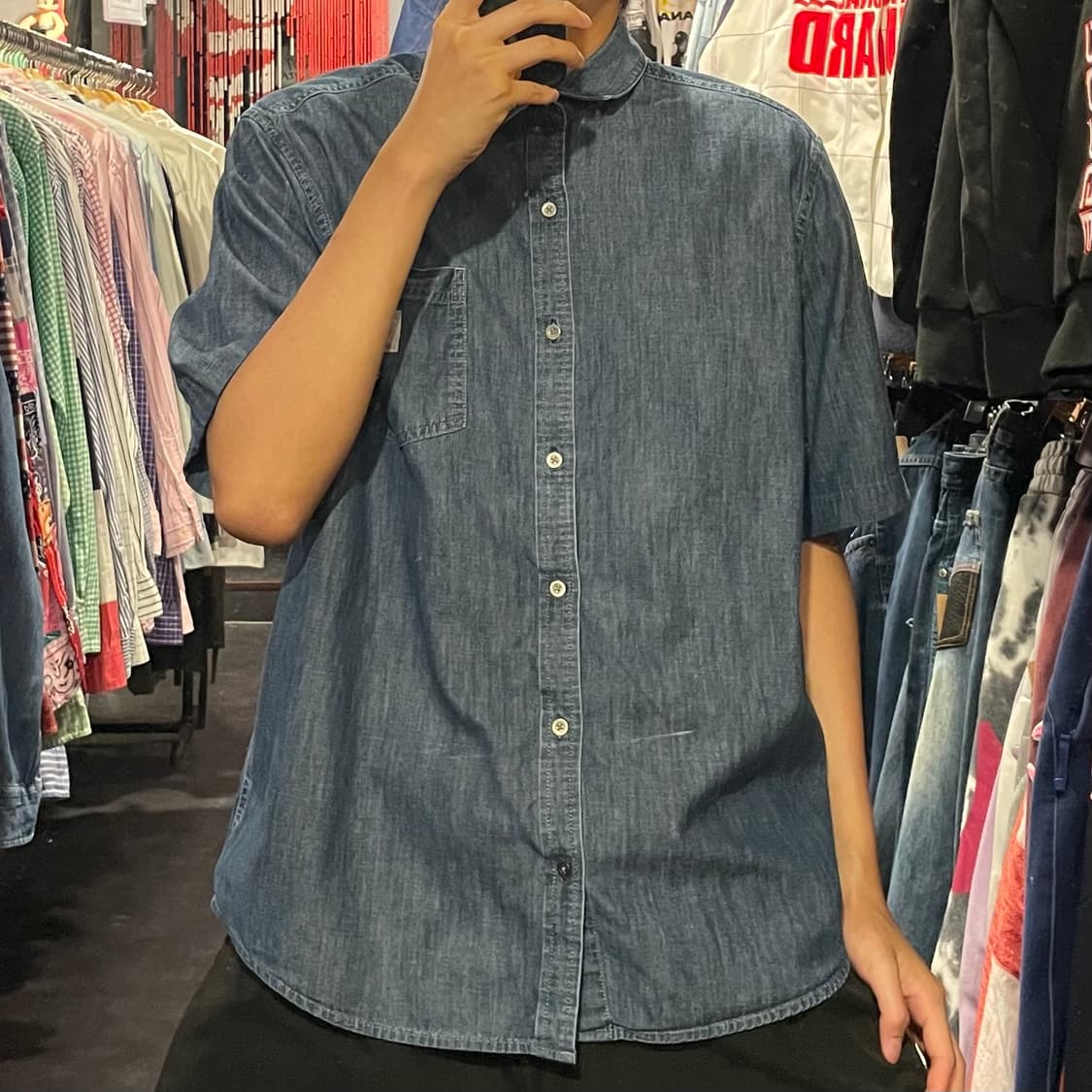 [IM] carhartt 칼하트 진청 데님 반팔셔츠 상품이미지5