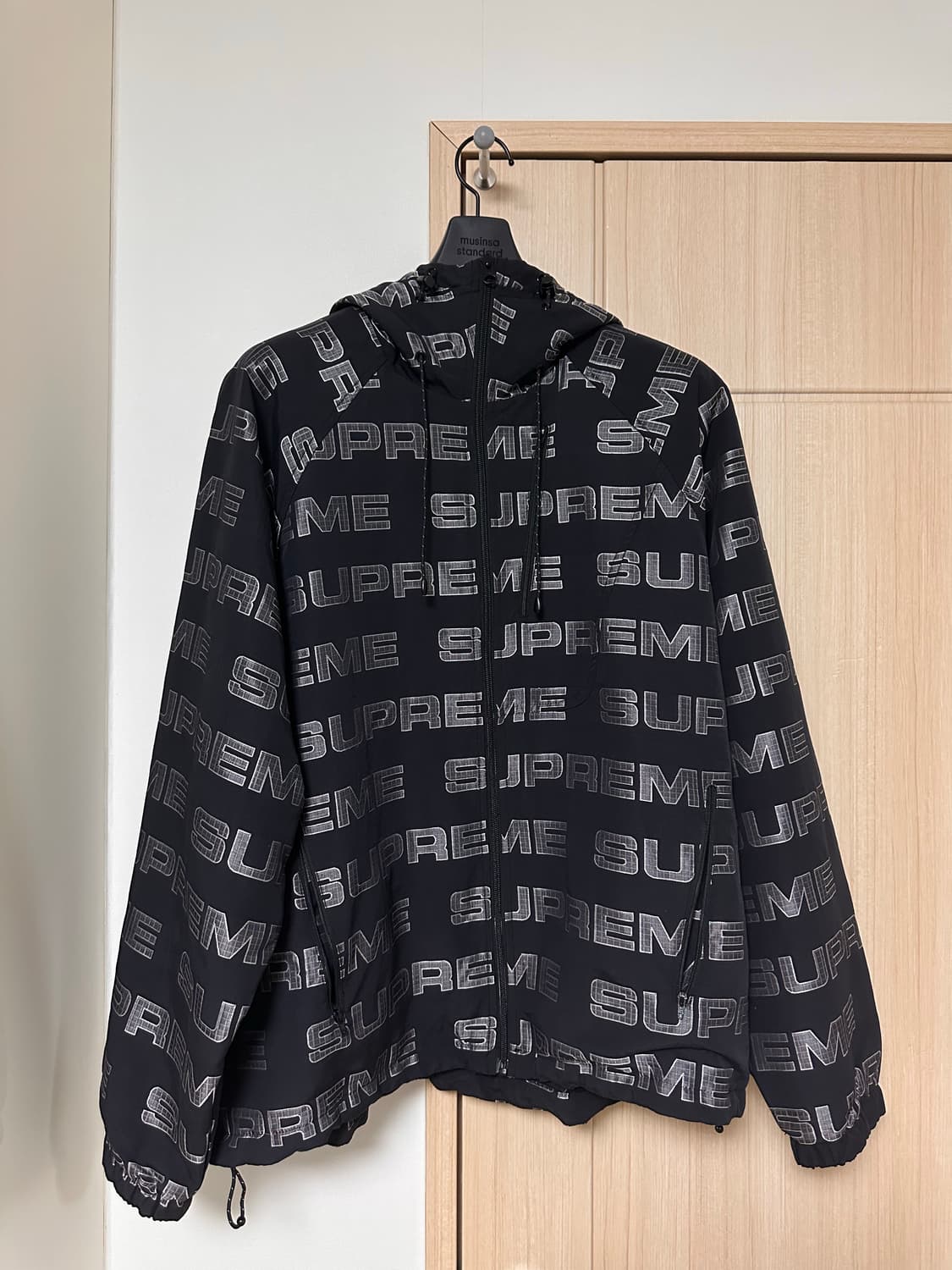 [L] 슈프림 로고 립스탑 후드 트랙자켓 상품이미지1