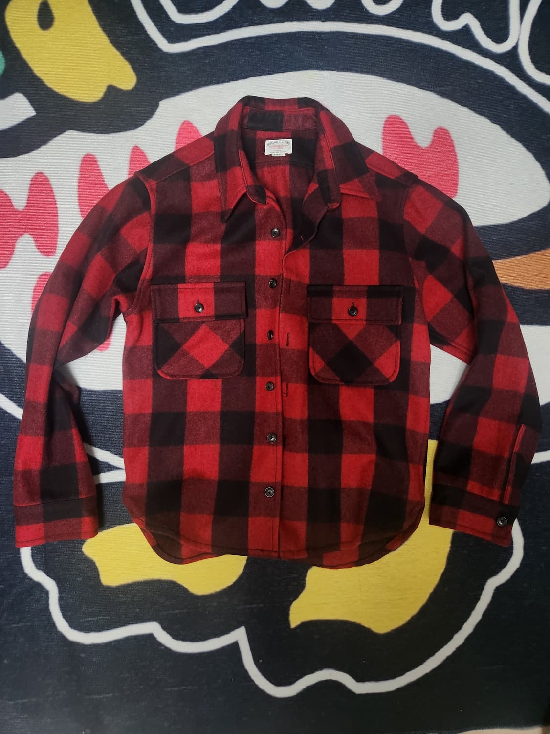 아웃 스탠딩 BUFFALO WOOL CHECK CPO 체크 셔츠 상품이미지2