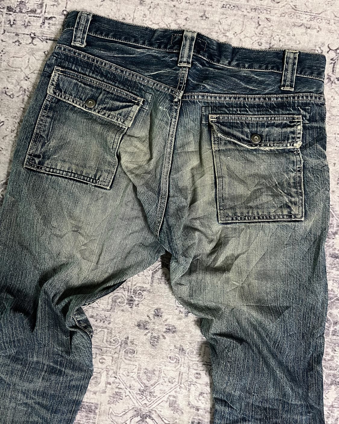 Y2K Distressed Cargo Denim Pants 상품이미지9