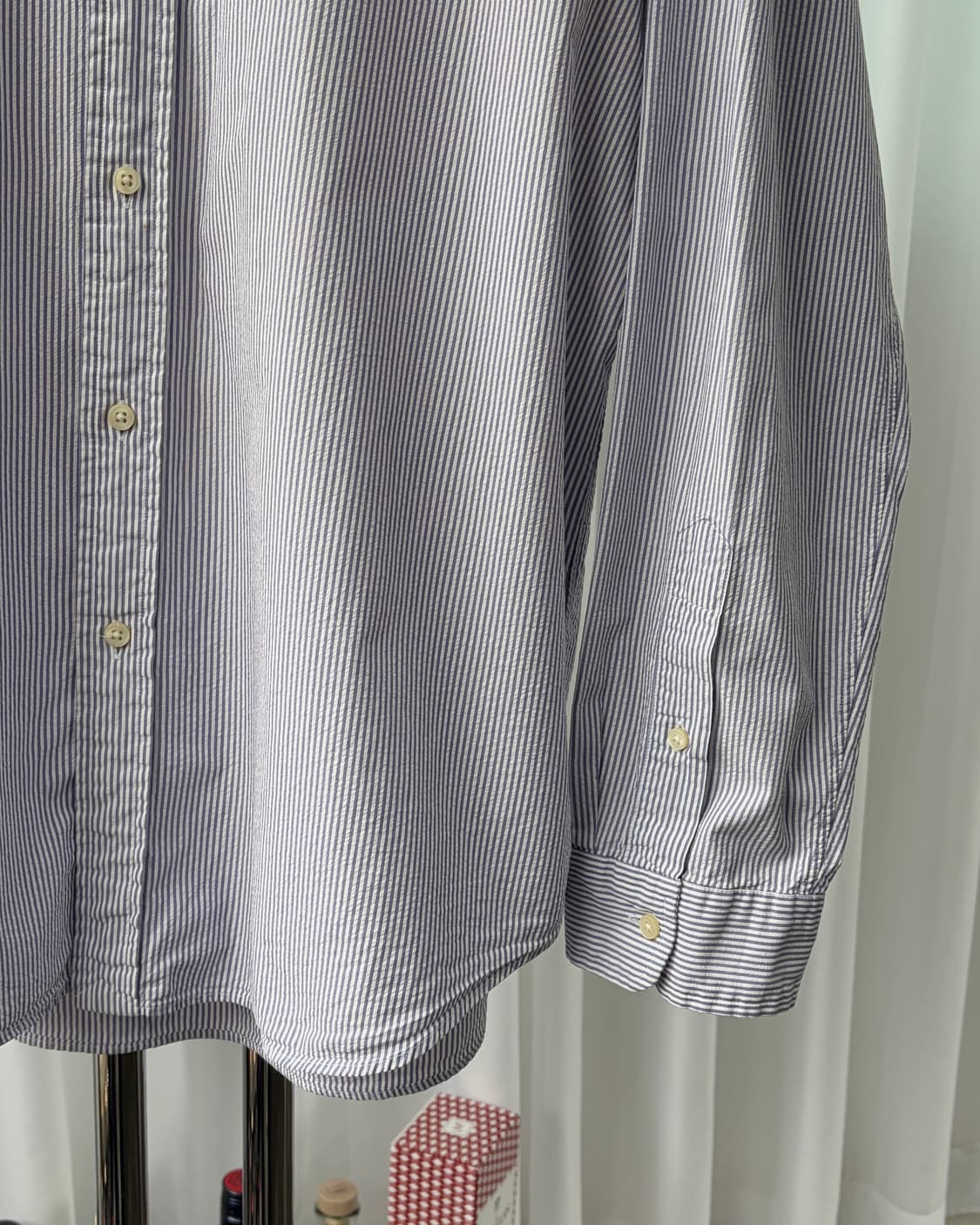 [XL]폴로 랄프로렌 시어서커 스트라이프 클래식핏 셔츠 상품이미지5