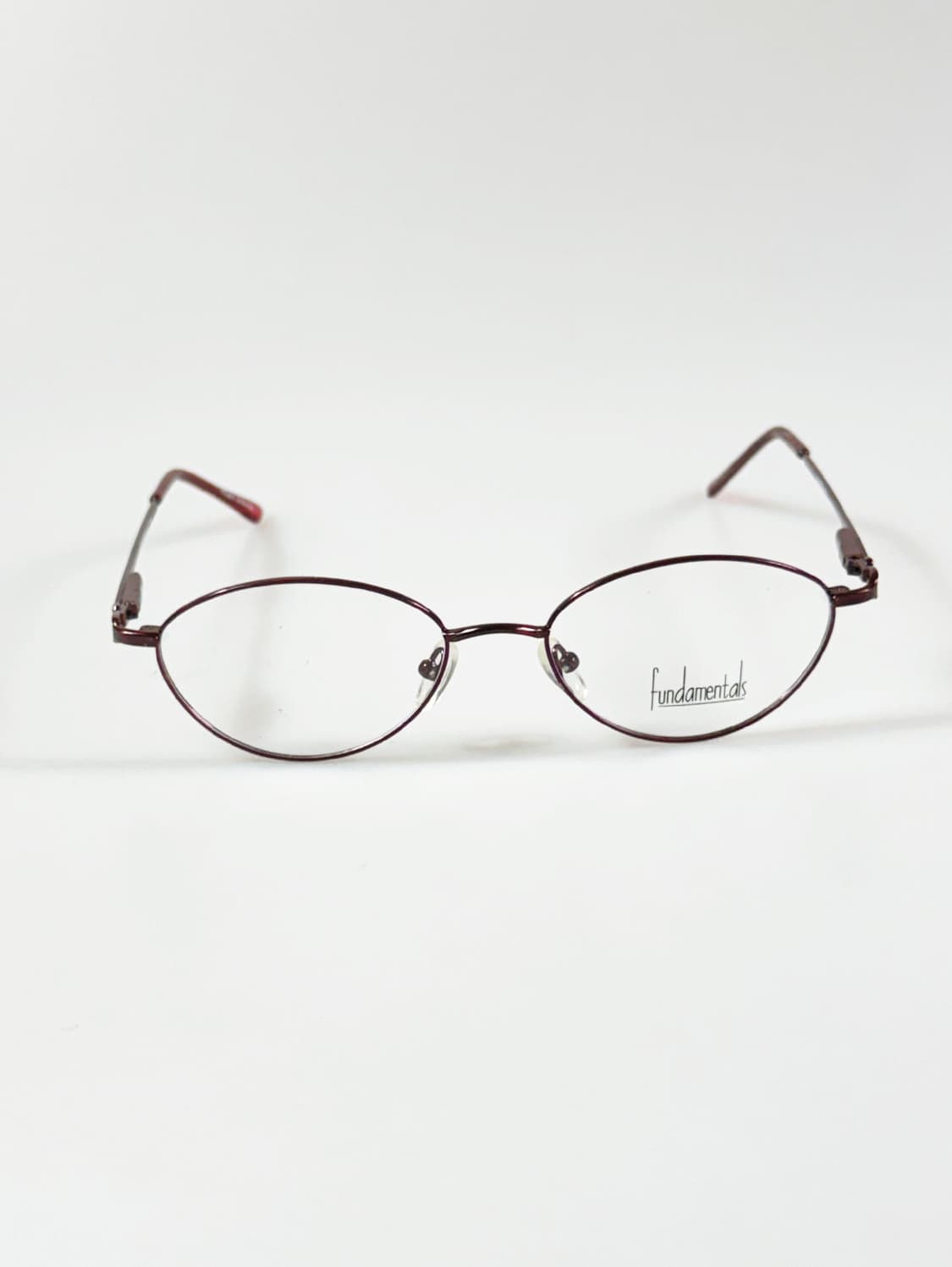 Fundamentals 버건디 슬림 오벌 메탈 프레임 빈티지 안경 상품이미지1